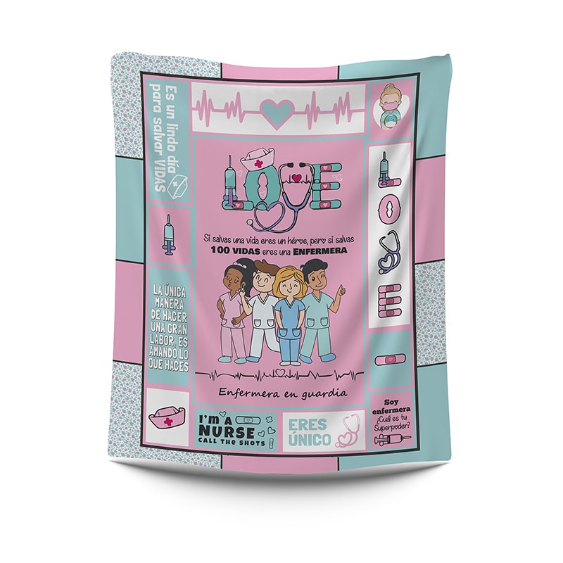 manta diseño parches Manta Equipo Love - Imagen 4