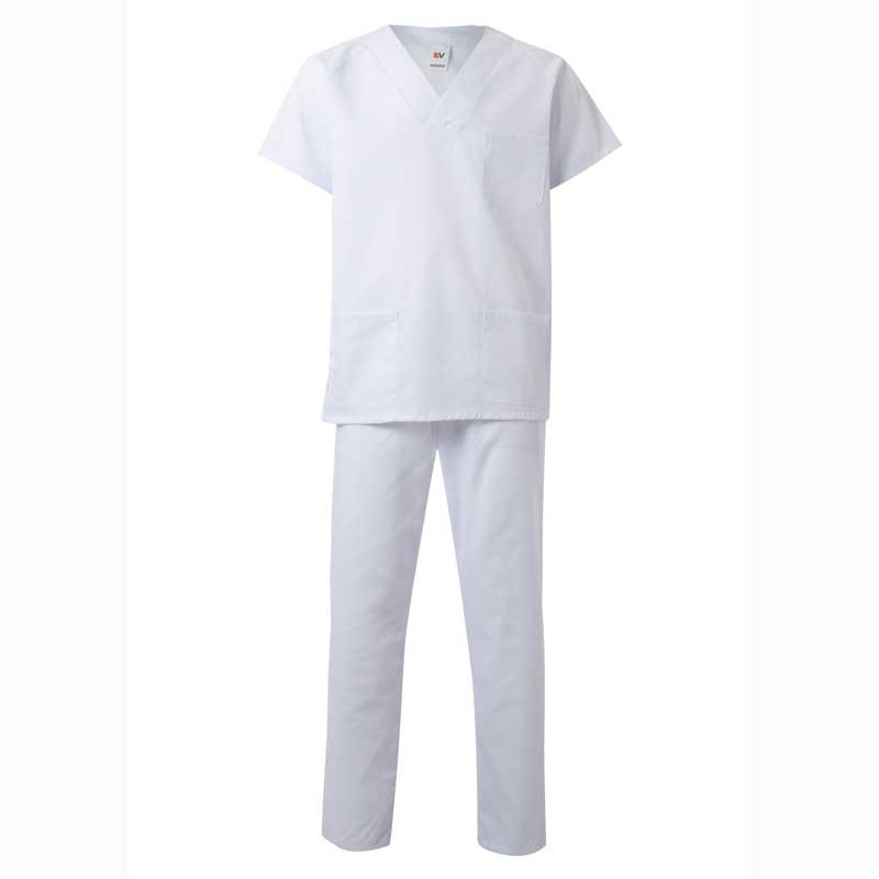conjunto-sanitario-enfermeria-blanco FRONTAL (3) Pijama Sanitario con Logo - Imagen 6